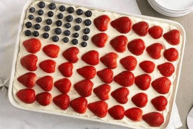 Red, White and Blue Cake