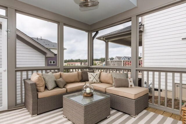 covered porch living space