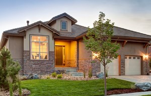 Exterior of a new home in Broomfield Colorado at Anthem community
