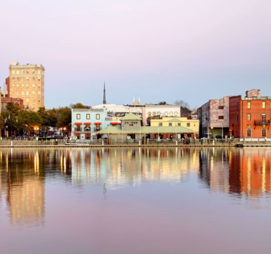 Downtown Wilmington along the Cape Fear River.